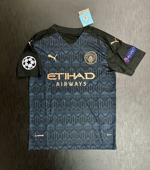 Camiseta Puma Retro Manchester City Suplente Negra Kun Aguero 10 2020 2021