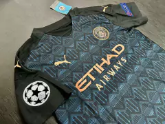 Camiseta Puma Retro Manchester City Suplente Negra Kun Aguero 10 2020 2021 en internet