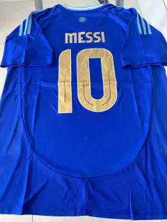 Camiseta Adidas Argentina Suplente Azul Messi 10 2024 2025 Aeroready - Roda Indumentaria