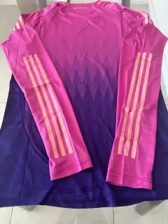 Camiseta Adidas HeatRdy Alemania Manga Larga Suplente Rosa y Violeta 2024 2025 Match - Roda Indumentaria