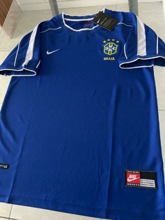 Camiseta Nike Retro Brasil Suplente Azul 1998 #SALE - comprar online
