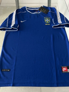 Camiseta Nike Retro Brasil Suplente Azul 1998 #SALE