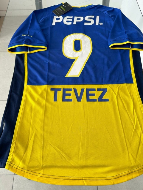 Camiseta Nike Boca Retro Titular 2002 #9 Tevez - comprar online