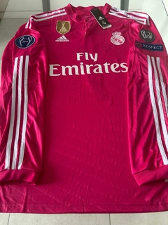 Camiseta Adidas Retro Real Madrid Manga Larga Suplente Rosa Ronaldo 7 2014 2015 en internet
