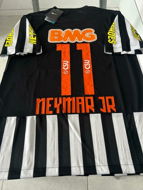 Camiseta Nike Santos Retro Suplente Negra y Blanca Neymar 2011 2012 - comprar online