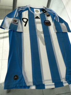 Camiseta Adidas Retro Argentina Titular Higuain 9 2010 Parches Mundial #SALE - tienda online