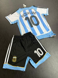 Kit Niño Camiseta + Short Argentina Retro Titular Riquelme 2006 - tienda online