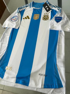 Camiseta adidas Argentina HeatRdy Titular Parche Campeon 2024 2025 3 Estrellas Match Parches Copa America Sin estampado Jugador en internet