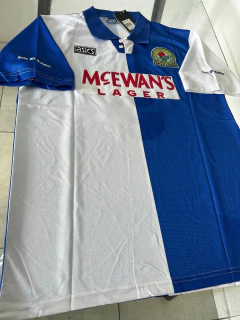 Camiseta Asics Retro Blackburn Rovers Titular Shearer #9 1994 1995 #RODAINDUMENTARIA - tienda online