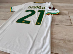 Camiseta Adidas Heat.Rdy AS Roma Suplente Blanca y Verde Dybala 21 2025 2026 Parches Europa League en internet