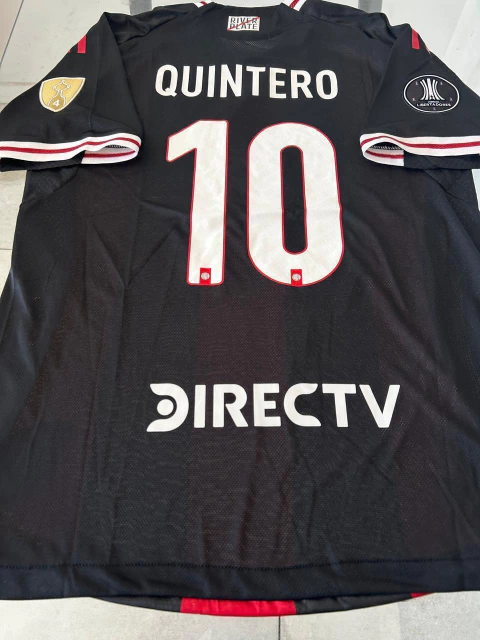 Camiseta Adidas Heat.Rdy River Suplente Negra y Roja Quintero 10 2025 2026 Parches Libertadores - comprar online