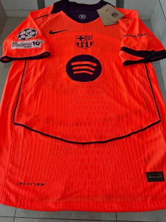 Camiseta Nike Vaporknit Barcelona Suplente Naranja Lamine Yamal 10 2025 2026 Match en internet