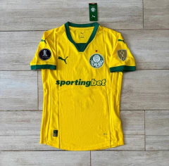 Camiseta Puma Palmeiras Suplente Amarilla Flaco Lopez 42 2025 2026 Match Parches Libertadores en internet