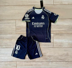 Kit Niño Camiseta + Short Real Madrid Azul Mbappe 10 2025 2026 en internet