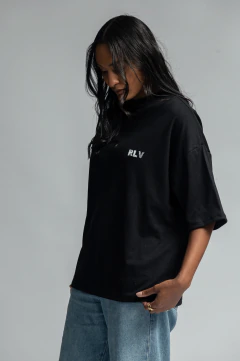 T-shirt Oversized Suedine Black
