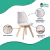 Silla de Comedor Tulip x4 Unidades Blanca - tienda online
