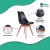 Silla de Comedor Tulip X4 Unidades Negra - tienda online