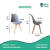 Silla de Comedor Tulip X4 Unidades Gris en internet