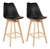 Banqueta Taburete Tulip x2 Unidades Negra - HDC Group