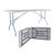 Mesa Plegable Rectangular 180 x 70 Color Blanca Para Jardin Camping - HDC Group
