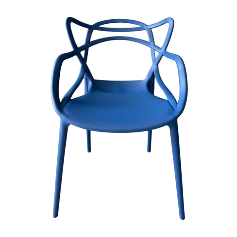 Silla De Comedor Allegra Master Flia Hdc Group, X4 Unidades Color Azul - comprar online