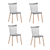 Silla De Comedor Windsor Pack X4 Unidades Color Gris - comprar online