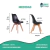 Silla de Comedor Tulip X4 Unidades Negra - HDC Group - Fábrica de sillas