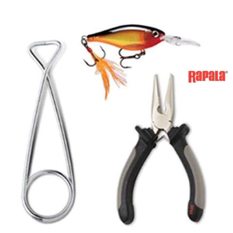 COMBO RAPALA ENSIO SEÑUELO ABREBOCAS Y PINZA RAP80PRED