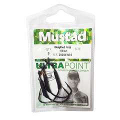 ANZUELO MUSTAD OFFSET 38101 W18 CON PLOMO