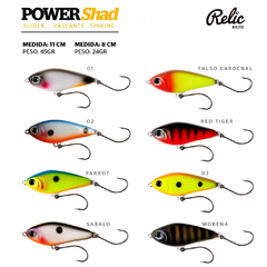 SEÑUELO RELIC POWER SHAD 80 24 Gr Slider/Paseante