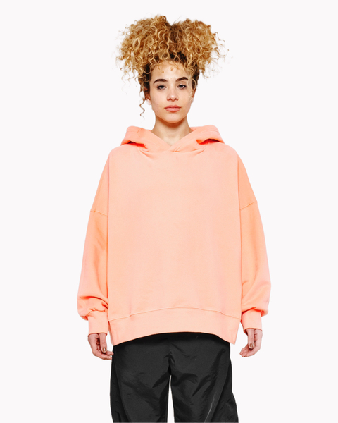 HOODIE CROP [ CORAL ] BOXY FIT | LUXO