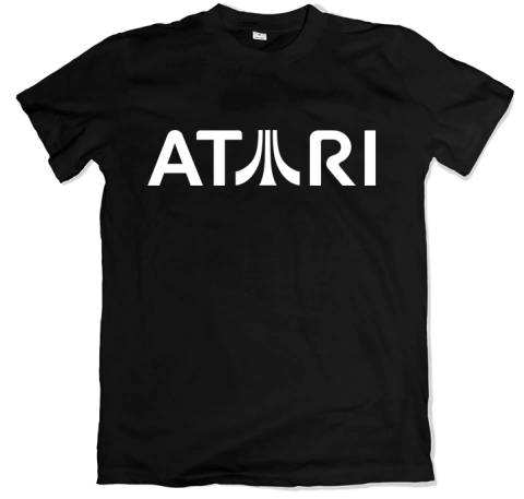 Remera videojuegos clásicos atari 2600 negra