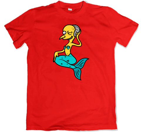 Remera los simpson casino burns roja