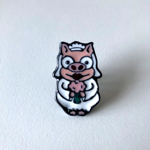 Pin metálico esmaltado los simpson gemelo cerdita tradición familiar