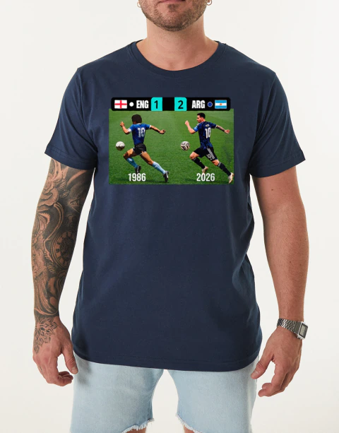 Diego y Messi vs Inglaterra 1986-2026 - Remera Unisex
