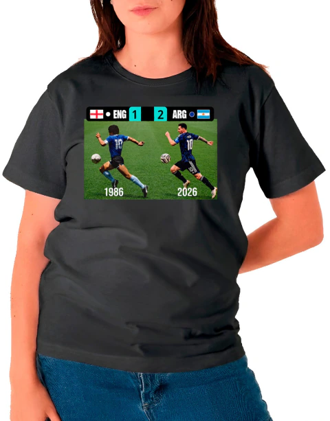 Diego y Messi vs Inglaterra 1986-2026 - Remera Unisex - comprar online