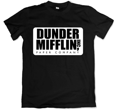 Remera series the office dundler mifflin negra