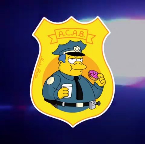 Calco en vinilo metalizado los simpson jefe gorgory