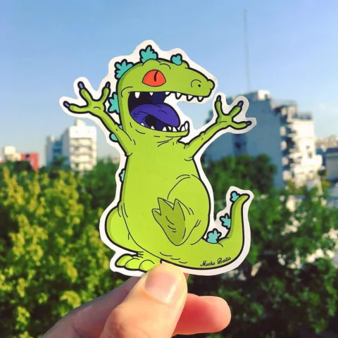 Calco en vinilo dibujos animados rugrats reptar
