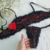 Lingerie de Renda Bicolor Preto/Rubi Sutiã Sem Bojo Com Aro e Fio Dental de Renda com Regulagem - comprar online
