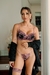 Lingerie Eu Sou Poderosa Sutiã sem bojo com aro de metal em renda bicolor preto com rose calcinha fio dental com regulador - comprar online