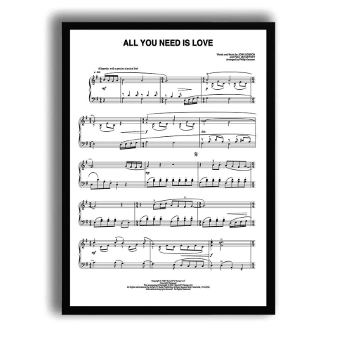 CUADRO ALL YOU NEED IS LOVE - comprar online