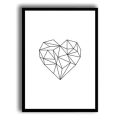 CUADRO CORAZÓN POLIGONAL - comprar online