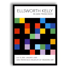 CUADRO COLORS ON A BLACK GRID