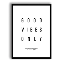 CUADRO GOOD VIBES ONLY