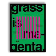 CUADRO GRASS IS MAGENTA