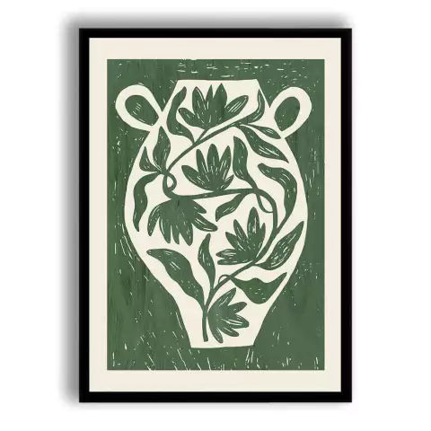 CUADRO GREEN BOTANICAL VASE