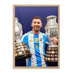 CUADRO MESSI BICAMPEÓN VERTICAL