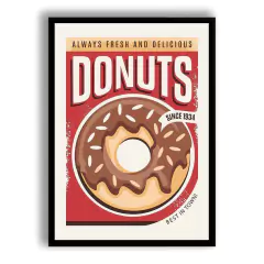 CUADRO RETRO POSTER DONUTS