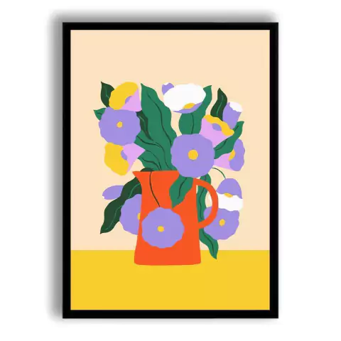 CUADRO VASE WITH BELLFLOWERS